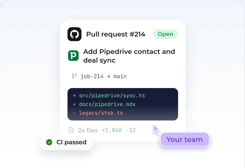 Pull request 214 in your repository, with CI passed.